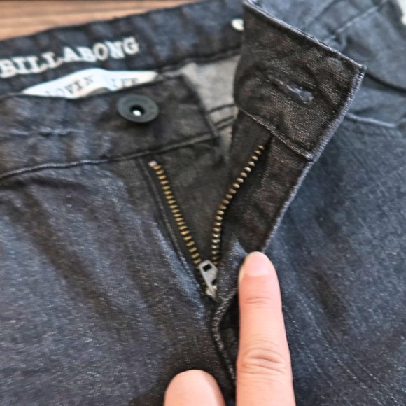 Billabong Lowah Embroidered Black Jean Shorts 9 - Picture 7 of 12